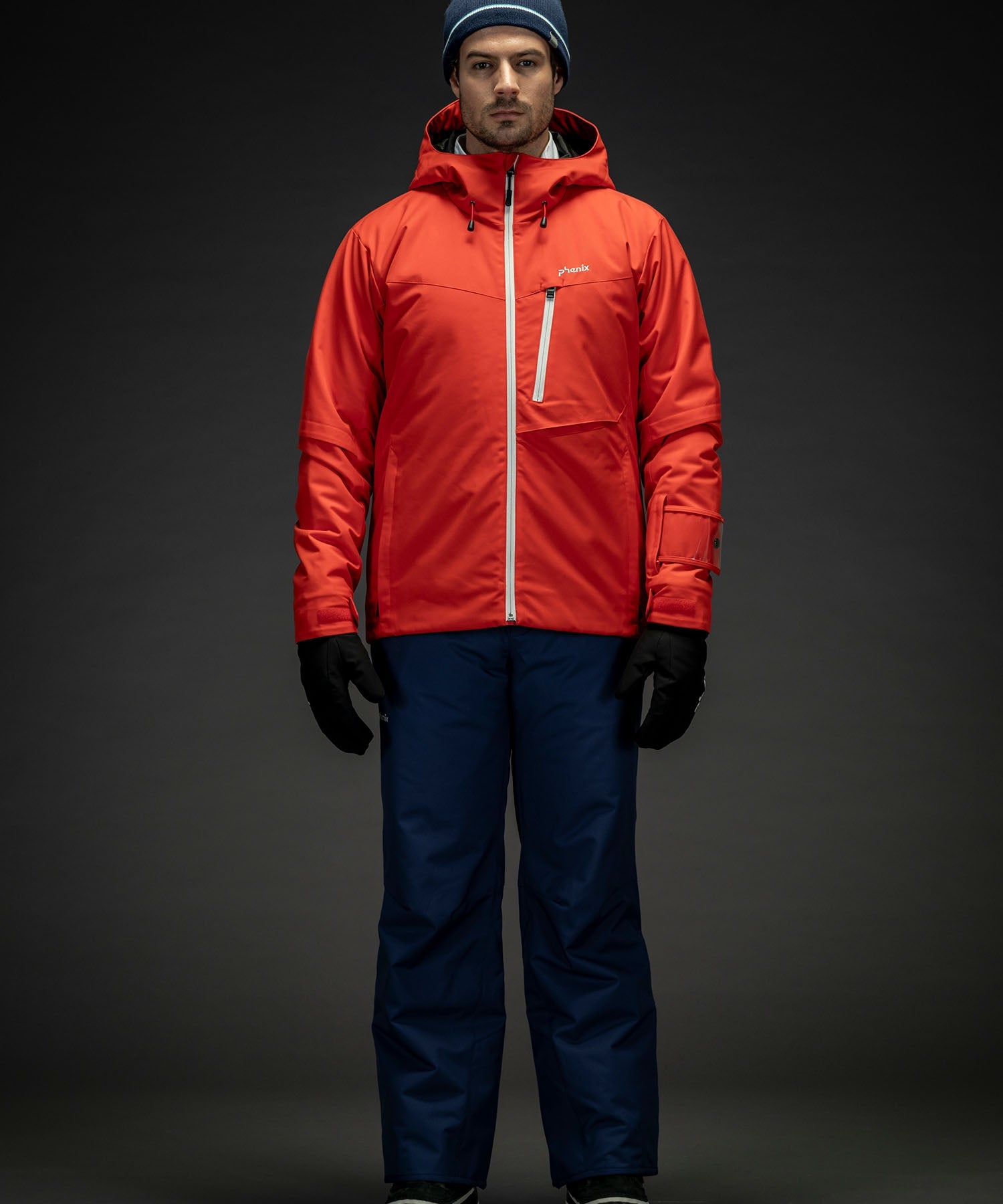 [MENS] 2Line Color Zipper Two-Piece Skiwear Set